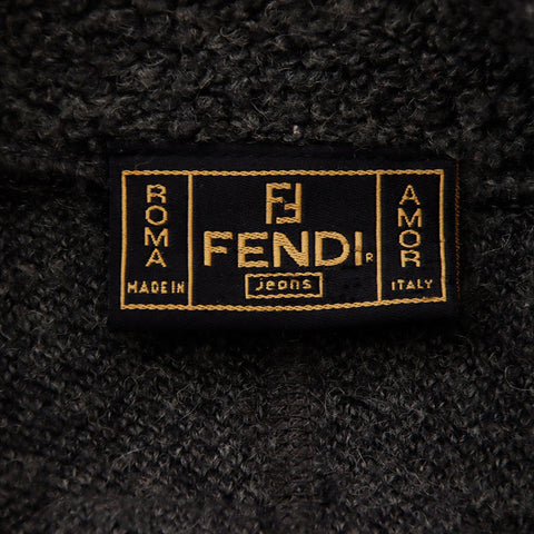 フェンディ FENDI Size:44 ウール ロングコート コート グレー WS11452