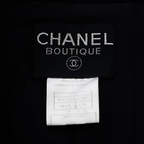 Chanel Double Coco Button Mantel Schwarz WS11458