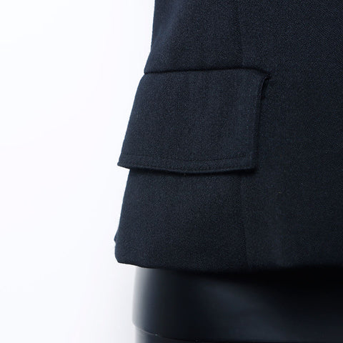 Christian Dior No Kragen formelle Größe: 9 Button Jacke Schwarz WS11459