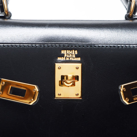 Hermes Hermes 1991 ⚪︎u雕刻迷你凯利20金硬件手提包黑色WS11461