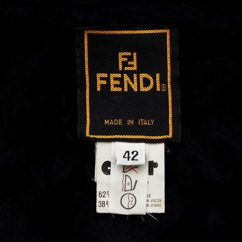 Fendi VeloR Hoodie Jacke Mantel braun WS11469