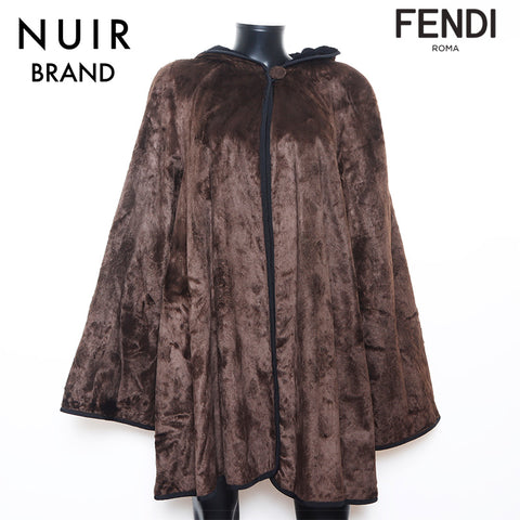 Fendi VeloR Hoodie Jacke Mantel braun WS11469