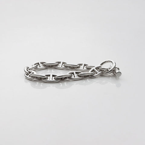 HERMES Chaine d'Ancre 925 15 frames GM bracelet Silver WS11472