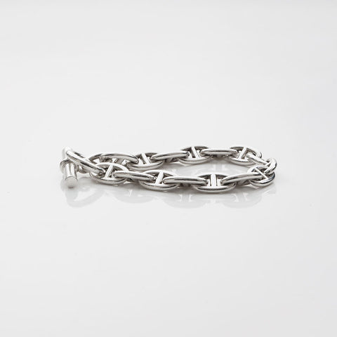HERMES Chaine d'Ancre 925 15 frames GM bracelet Silver WS11472
