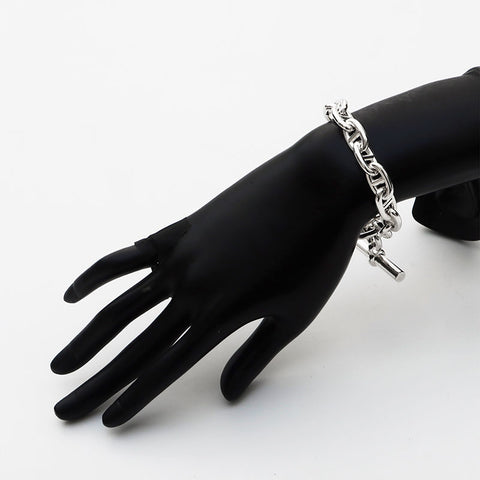Hermes HERMES Chaine d'Ancle 925 15-panel MM bracelet silver WS11473
