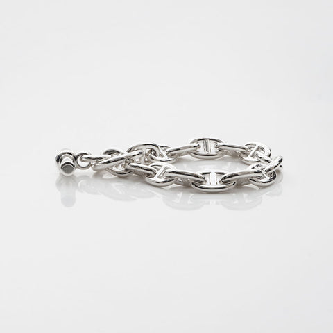 HERMES Chaine d'Ancre 925 15 frames MM bracelet Silver WS11474