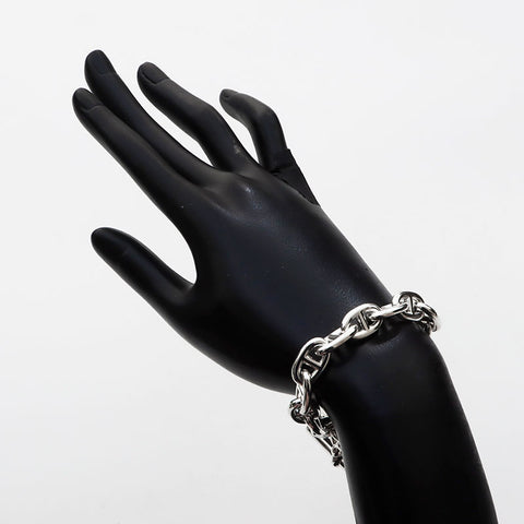 HERMES Chaine d'Ancre 925 15 frames MM bracelet Silver WS11474