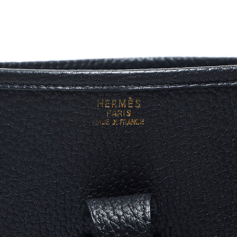 Hermes Hermes ◻︎C Gravur Evelyn PM Torillon Clemence Umhängetasche Schwarz WS11479