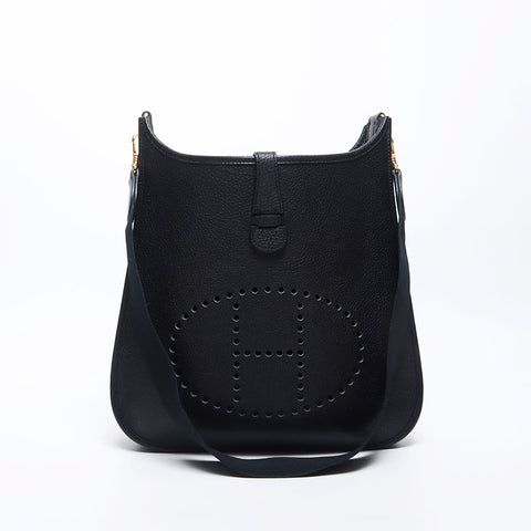 Hermes Hermes ◻︎c gravé Evelyn PM Torrillon Clemence Sac à épaule noire WS11479