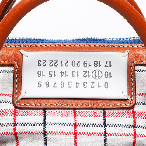 Maison Margiela 5ac 2way检查橡胶手提包蓝色WS11483