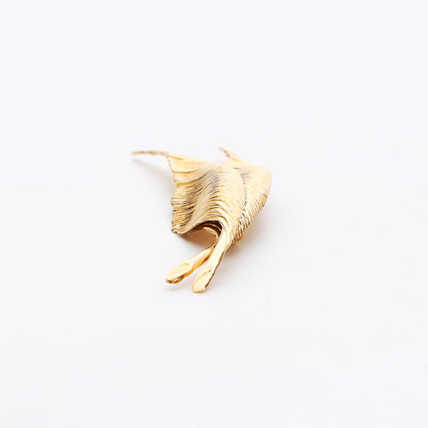 Christian Dior Wing Motif Brooch Gold WS11486