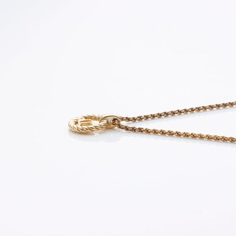 Christian Dior round CD logo necklace gold WS11496