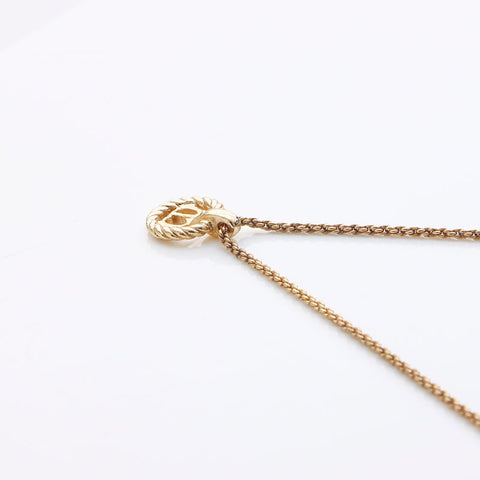 Christian Dior round CD logo necklace gold WS11496