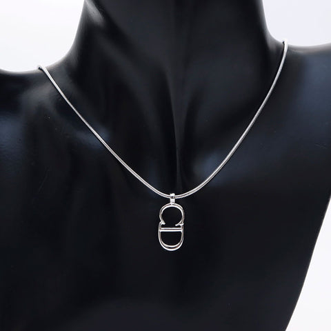 Christian Dior CD Collier Logo Silver WS11501 – NUIR VINTAGE