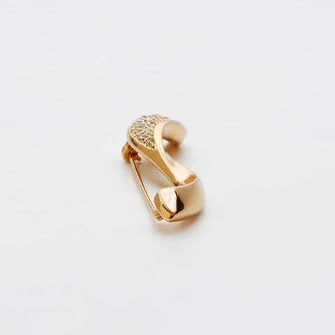 克里斯蒂安·迪奥（Christian Dior Leaf）图案水钻胸针金WS11504