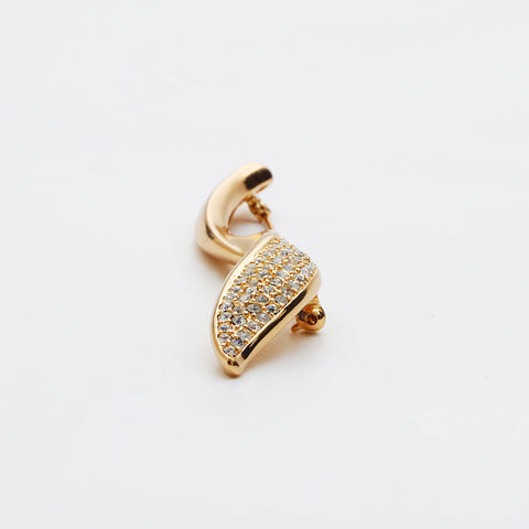 克里斯蒂安·迪奥（Christian Dior Leaf）图案水钻胸针金WS11504
