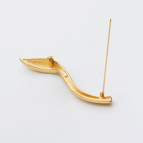 克里斯蒂安·迪奥（Christian Dior Leaf）图案水钻胸针金WS11504