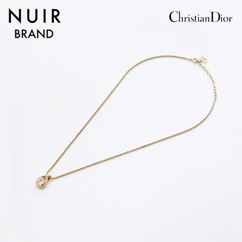Christian Dior Collier en forme de drop en forme d'or WS11505
