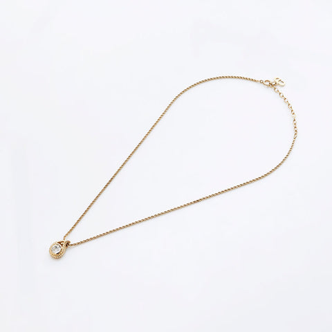 Christian Dior Collier en forme de drop en forme d'or WS11505