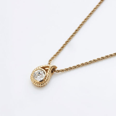 Christian Dior Collier en forme de drop en forme d'or WS11505