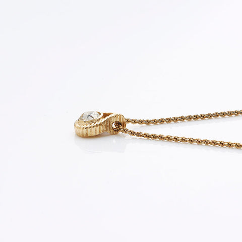 Christian Dior Collier en forme de drop en forme d'or WS11505