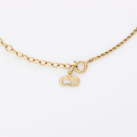 Christian Dior Collier en forme de drop en forme d'or WS11505