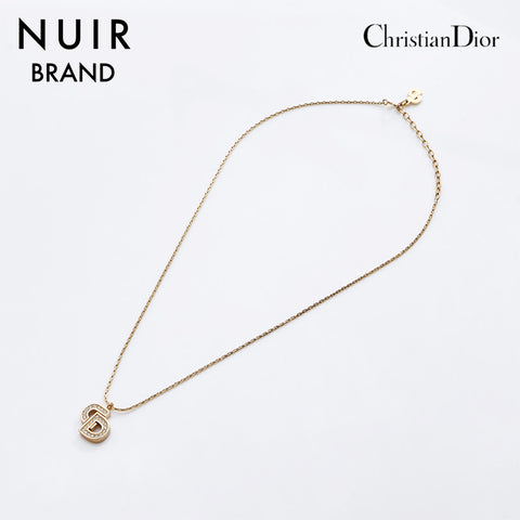 基督教Dior CD徽标水钻项链金WS11506