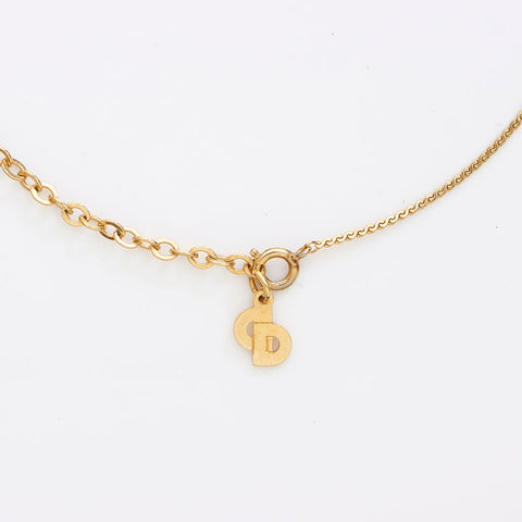 Christian Dior CD Logo Necklace Gold WS11512