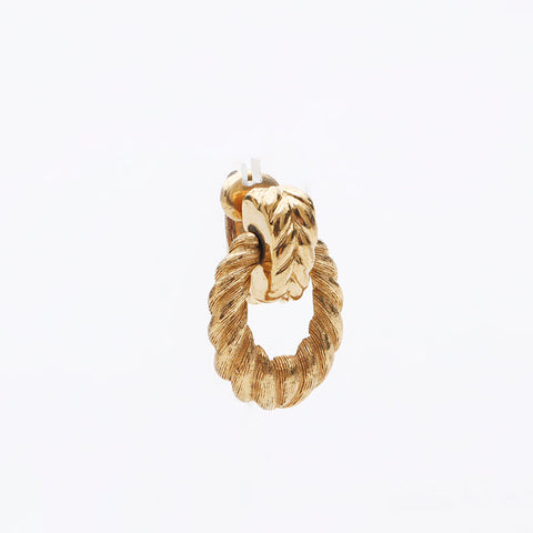 Christian Dior Braided Motif Earrings Gold WS11518