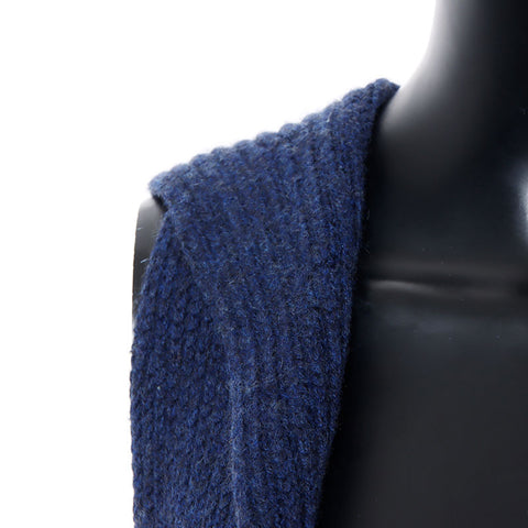 Chanel Chanel 08C Kaschmirgröße: 36 ärmelloses Kleid Navy WS11546 2008