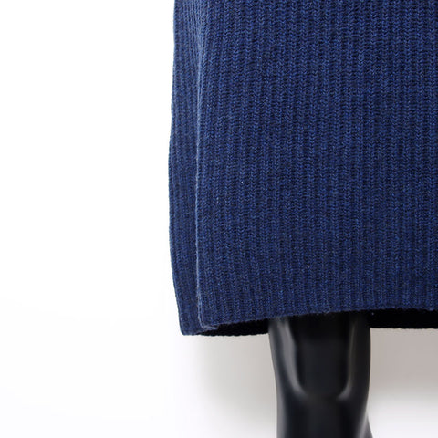 Chanel Chanel 08C Kaschmirgröße: 36 ärmelloses Kleid Navy WS11546 2008