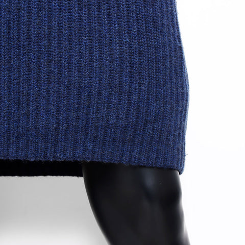 Chanel Chanel 08C Kaschmirgröße: 36 ärmelloses Kleid Navy WS11546 2008