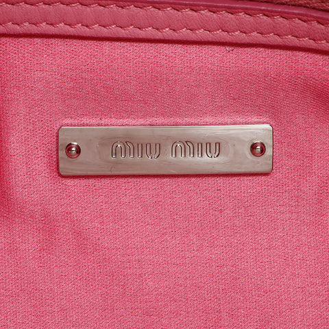 Miu Miu Crystal Matelasse肩带粉红色WS11564