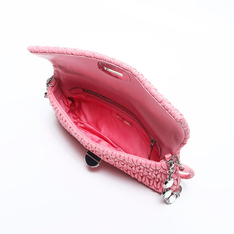 Miu Miu Crystal Matelasse肩带粉红色WS11564