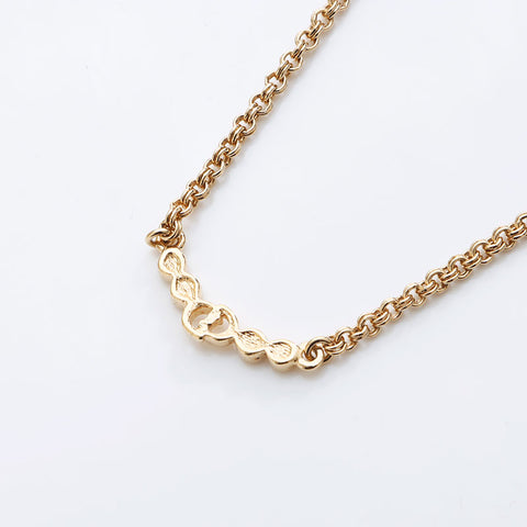 Christian Dior CD Logo Collier Rhingestone Gold WS11565