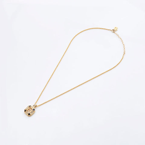 Christian Dior CD Logo Collier Rhingestone Gold WS11569