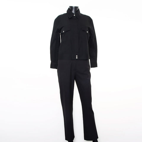 香奈儿大小：38银按钮1997棉花设置黑色WS11578