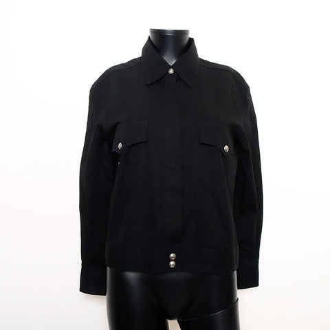 香奈儿大小：38银按钮1997棉花设置黑色WS11578