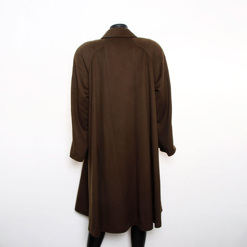 Chanel 1994 Kaschmir Long Coco Mark -Knopf -Mantel Brown WS11583