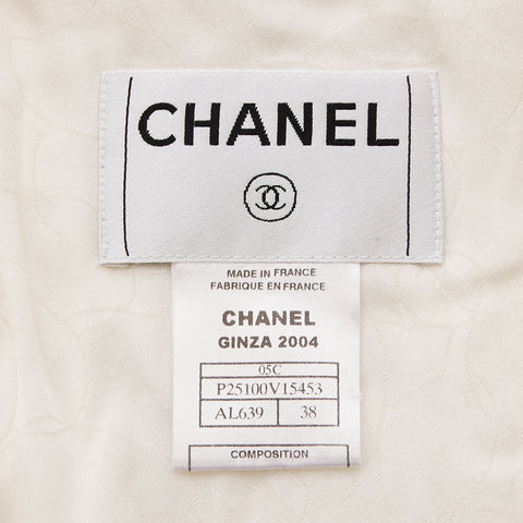 Chanel Chanel 2005 Ginza Limited Tweed Jacke Größe: 38 Jacke Weiß WS11585