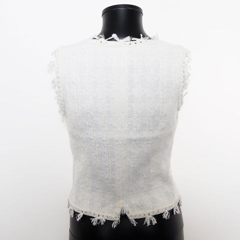 Chanel Chanel 2005 Ginza Limited Tweed Jacke Größe: 38 Jacke Weiß WS11585