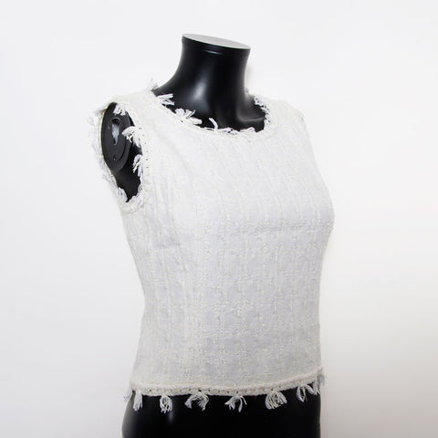 Chanel Chanel 2005 Ginza Limited Tweed Veste Taille: 38 Veste blanche WS11585