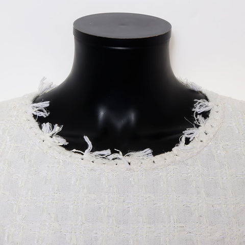 Chanel Chanel 2005 Ginza Limited Tweed夹克尺寸：38夹克白色WS11585