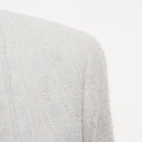 Chanel Chanel 2005 Ginza Limited Tweed夹克尺寸：38夹克白色WS11585