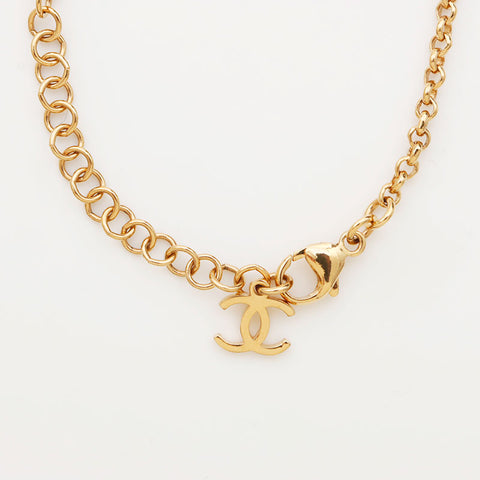 Chanel CHANEL 2024 Coco Mark Block Logo 2024 Necklace Gold WS11586