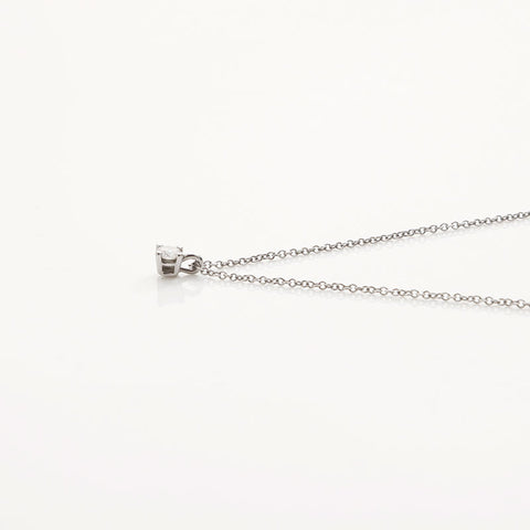 TIFFANY&Co. Diamond Pt 950 around 0.1" by the yard Necklace Silver WS11600