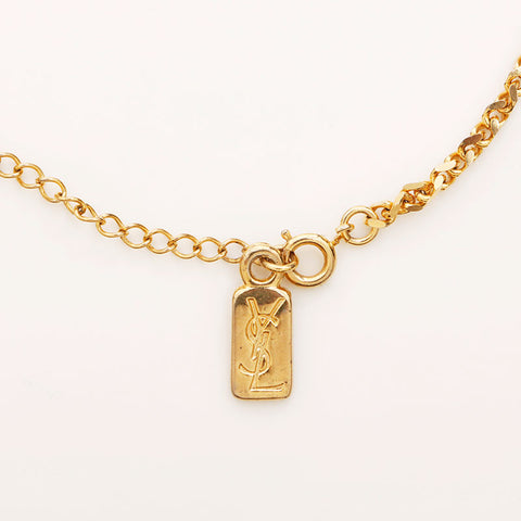 YVES SAINT LAURENT Rhinestone Necklace gold WS11601