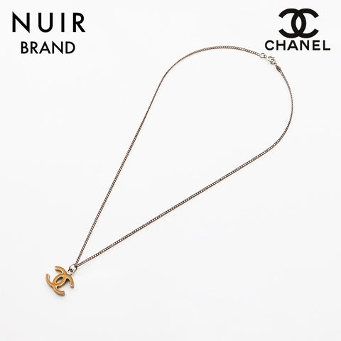 CHANEL 07V 2007 COCO Mark Necklace Silver WS11612