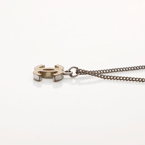 CHANEL 07V 2007 COCO Mark Necklace Silver WS11612