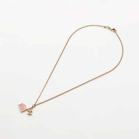 CHANEL 06C 2006 COCO Mark Cambon Necklace Gold pink WS11615